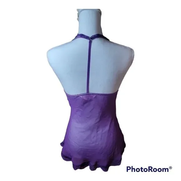 Victoria's Secret Very Sexy Purple Lace Embellished Nightie - Picture 4 of 6